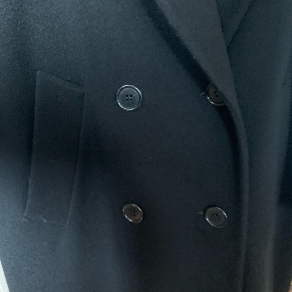 Woman’s Black WOOL. Overcoat - Picture 4 of 8